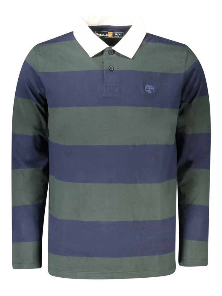 Green Cotton Men Polo Shirt