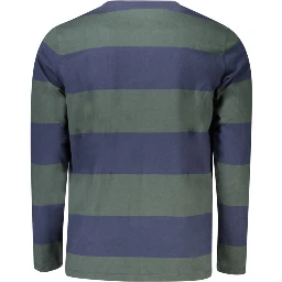 Green Cotton Men Polo Shirt