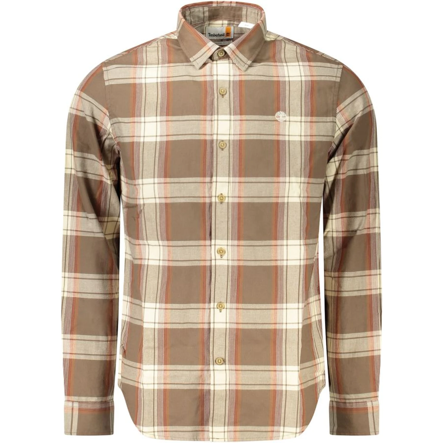 Brown Cotton Men Shirt