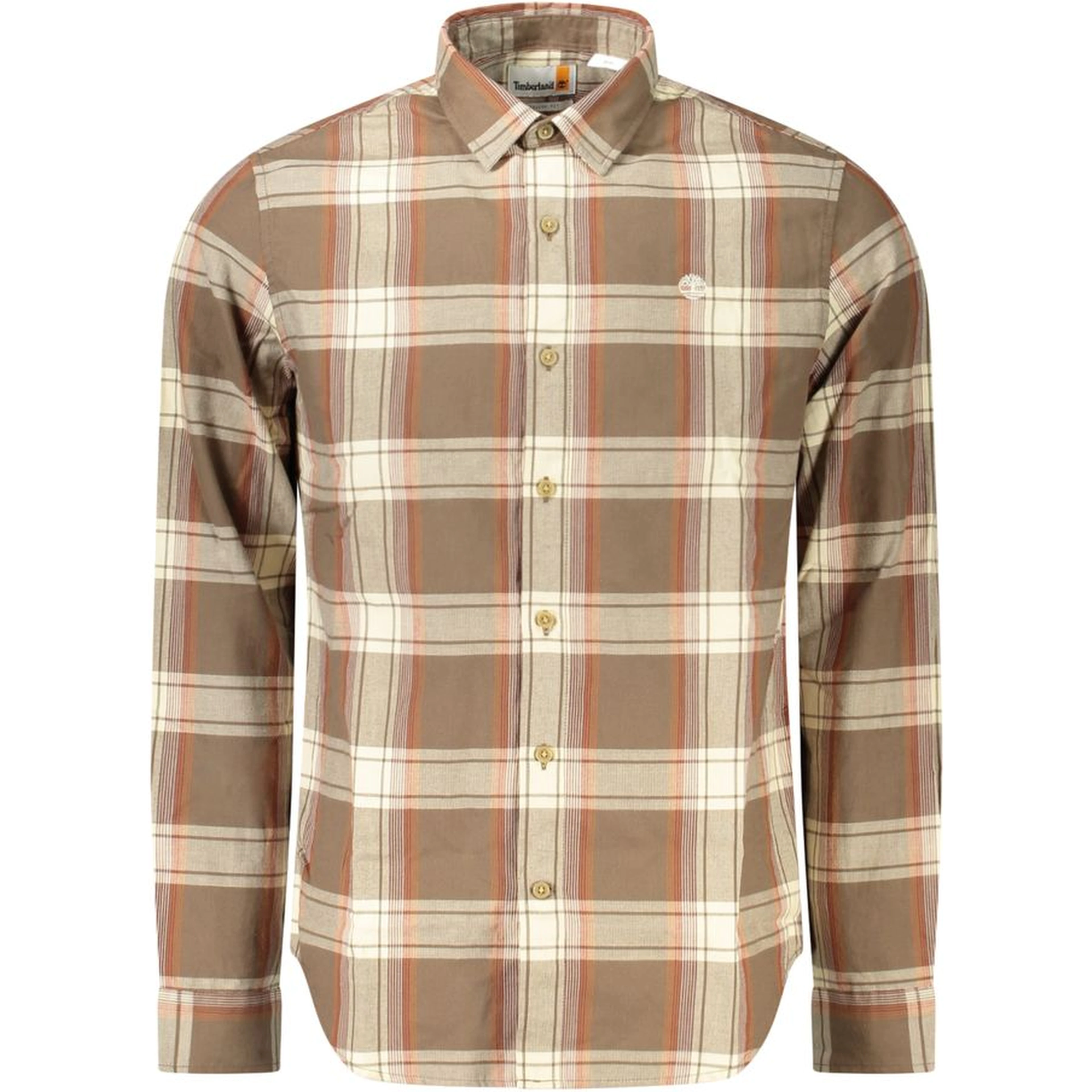Brown Cotton Men Shirt