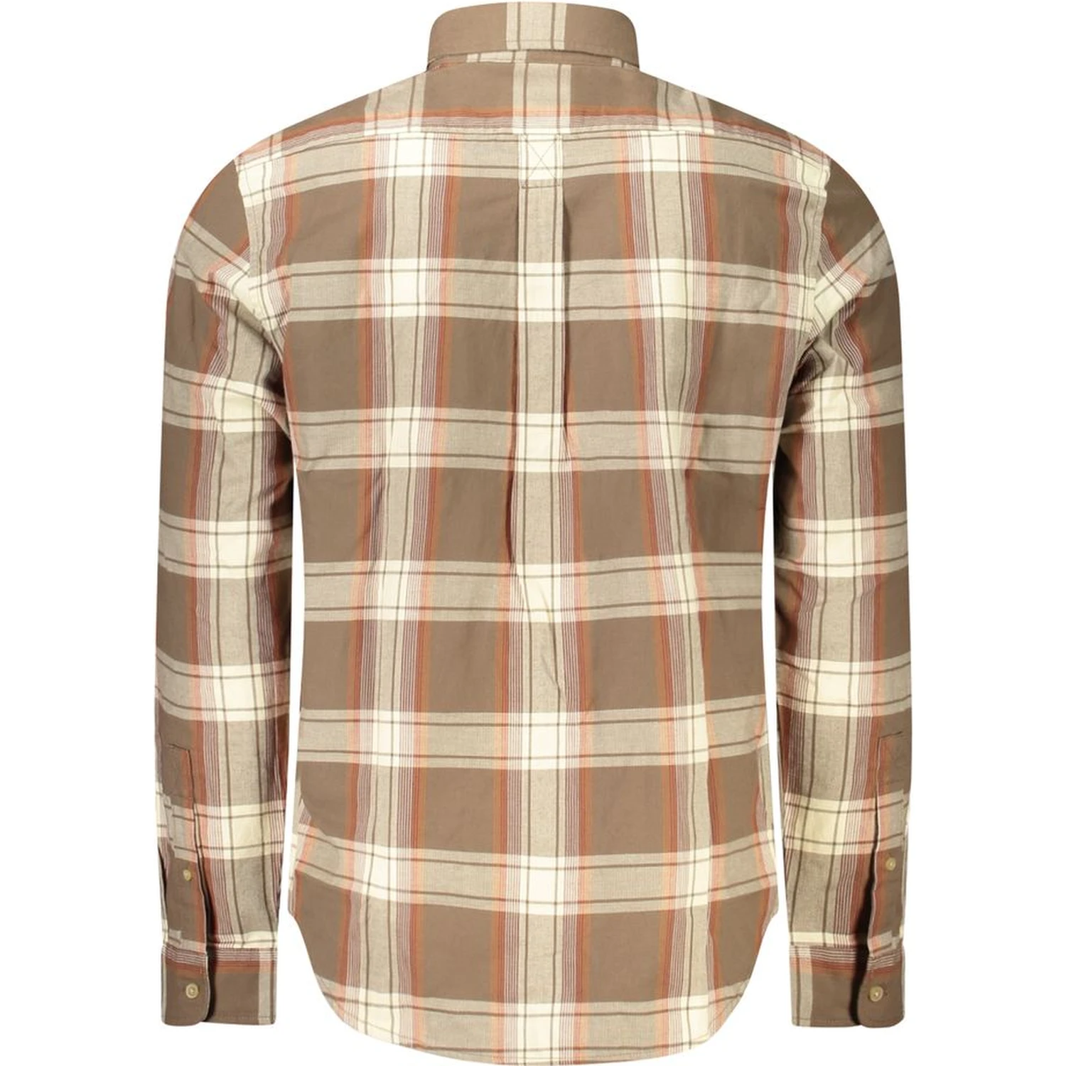 Brown Cotton Men Shirt
