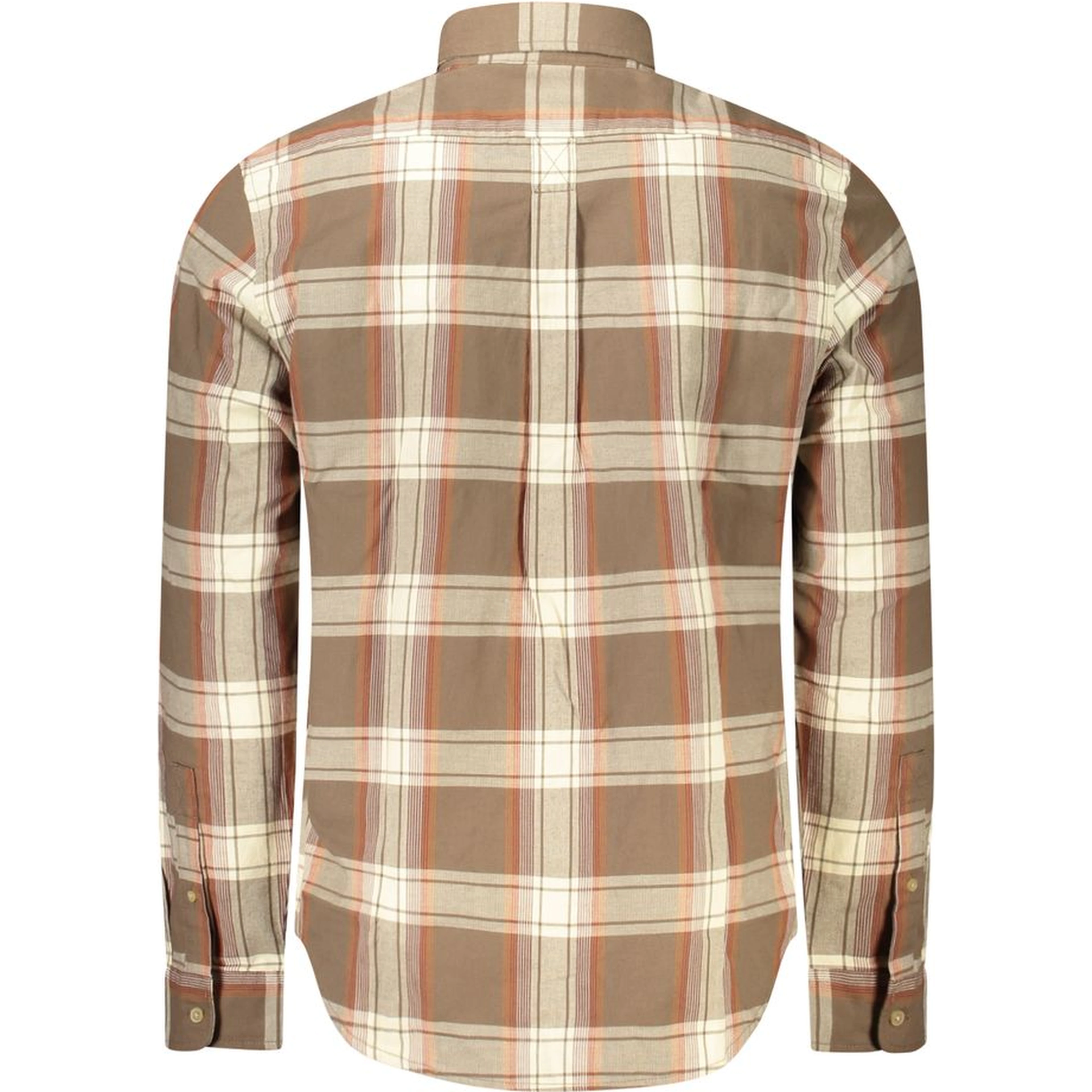 Brown Cotton Men Shirt