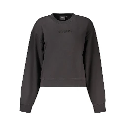 Black Cotton Women Sweater