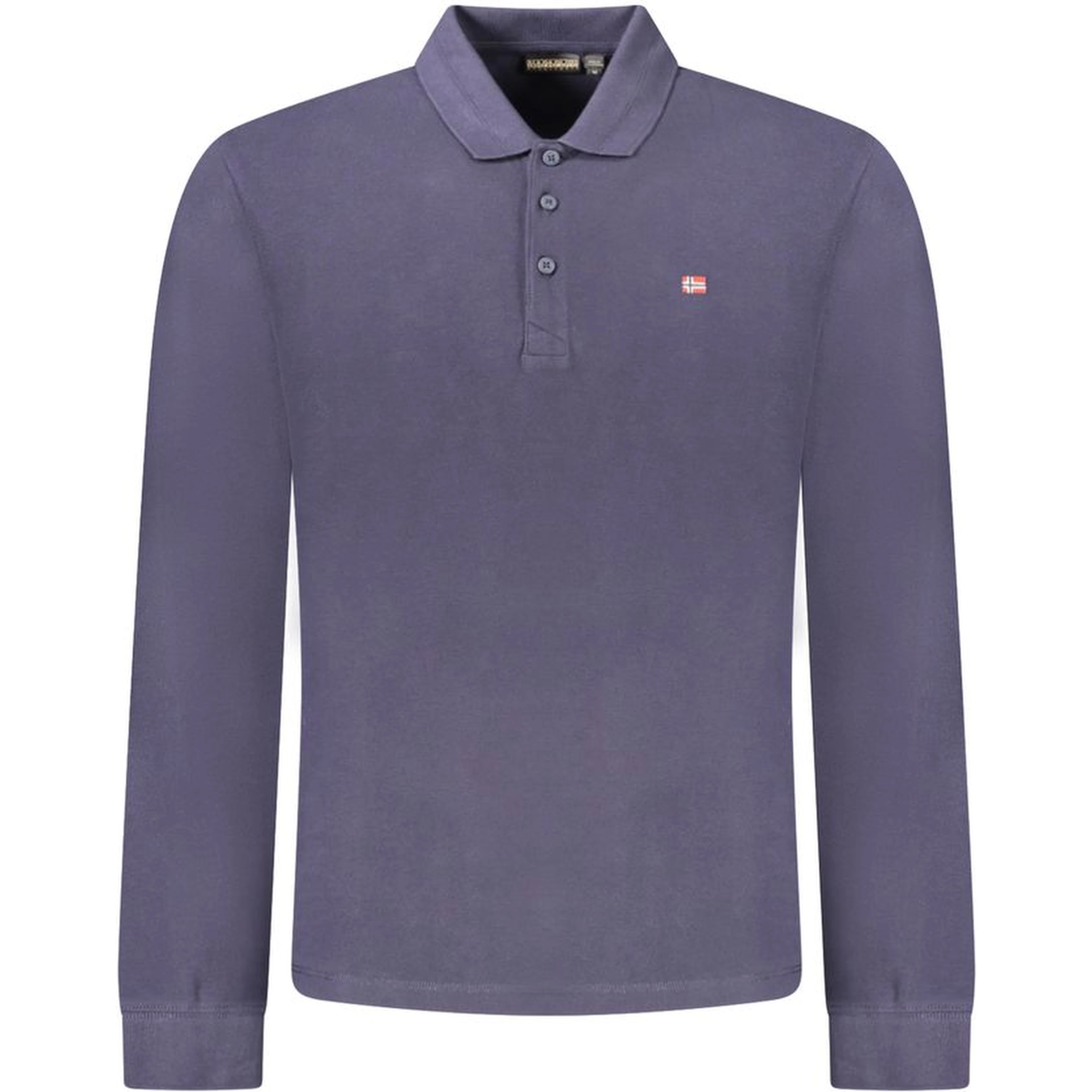 Blue Cotton Men Polo Shirt