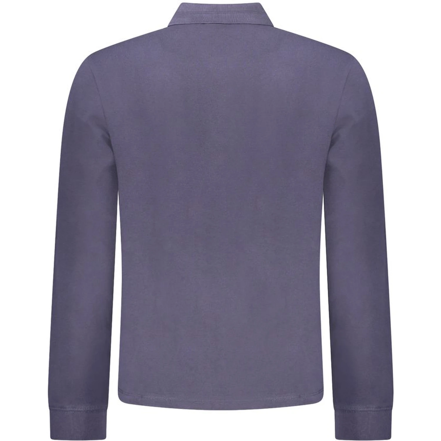 Blue Cotton Men Polo Shirt