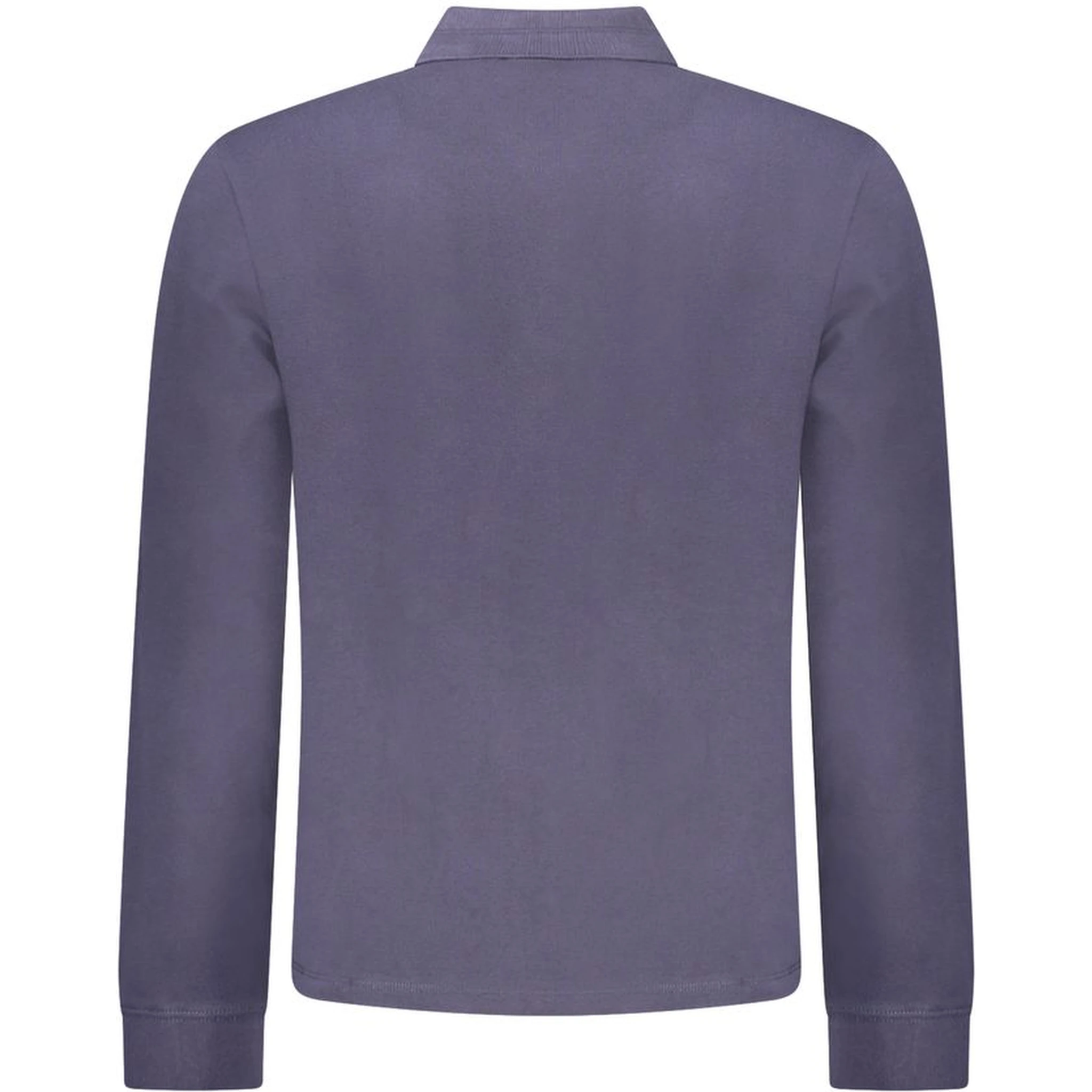 Blue Cotton Men Polo Shirt