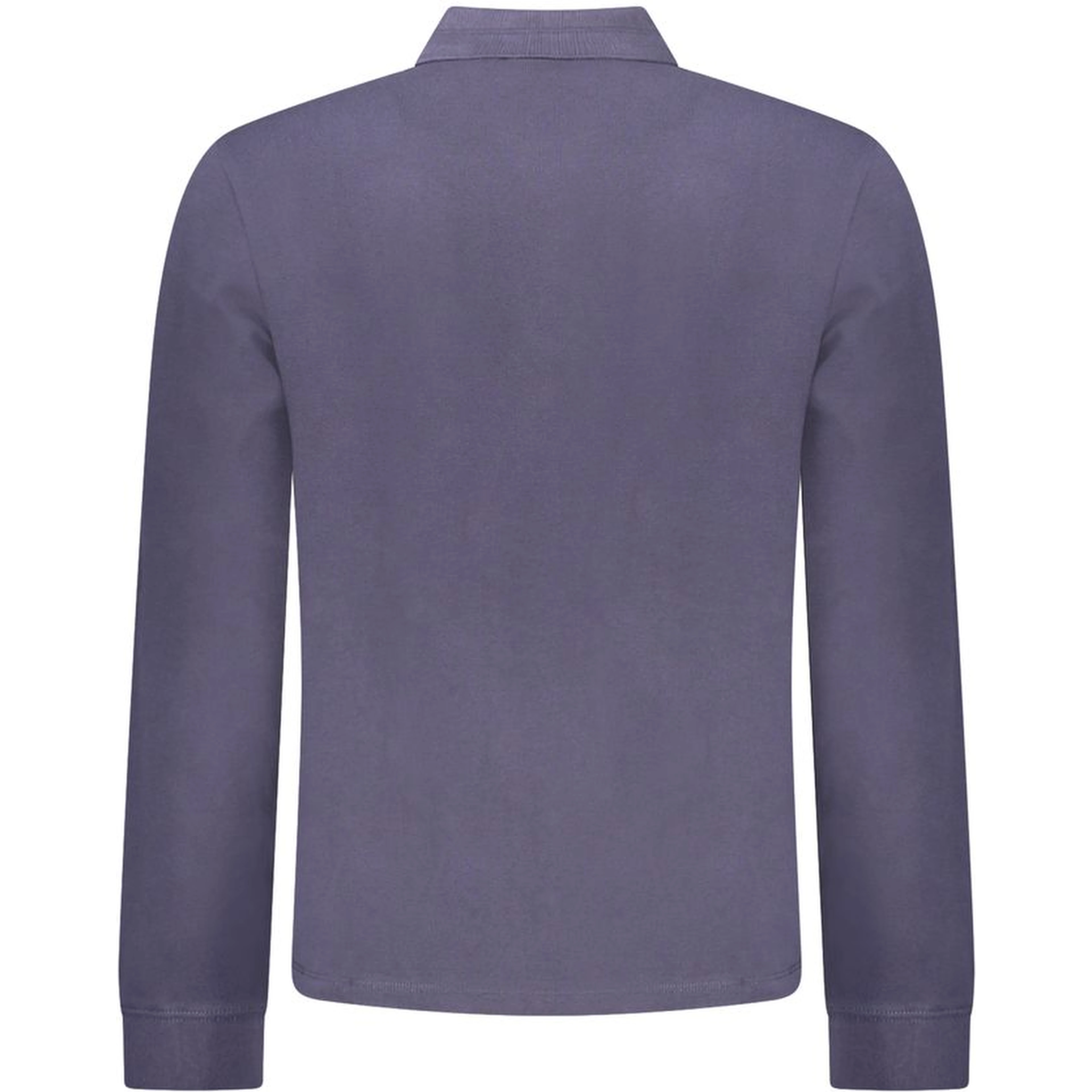 Blue Cotton Men Polo Shirt