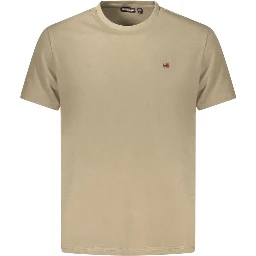 Brown Cotton Men T-Shirt