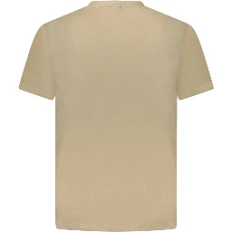 Brown Cotton Men T-Shirt