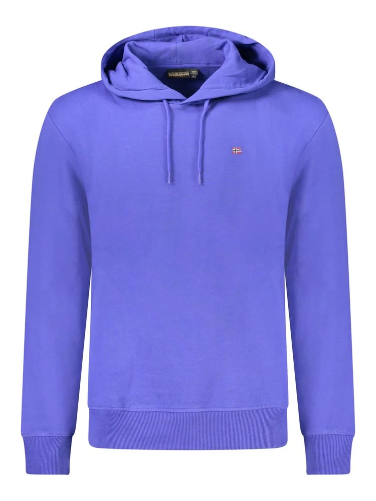 Blue Cotton Men Sweater