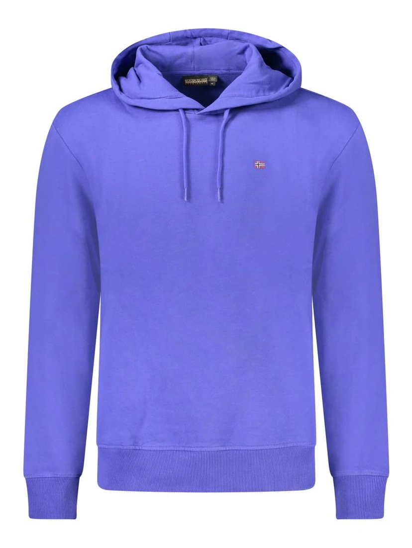 Blue Cotton Men Sweater