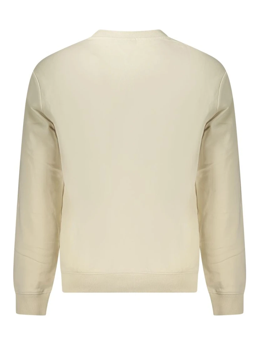 Beige Cotton Men Sweater
