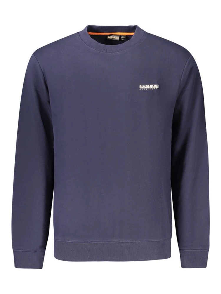 Blue Cotton Men Sweater