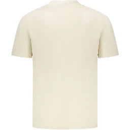 Beige Cotton Men T-Shirt