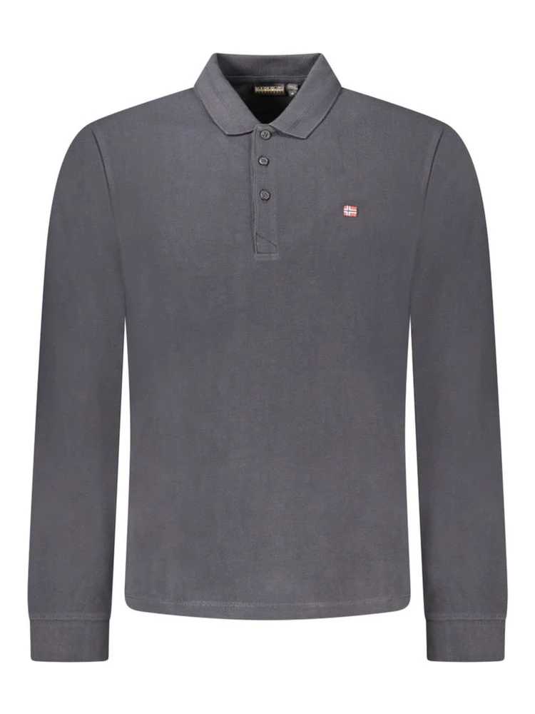 Black Cotton Men Polo Shirt