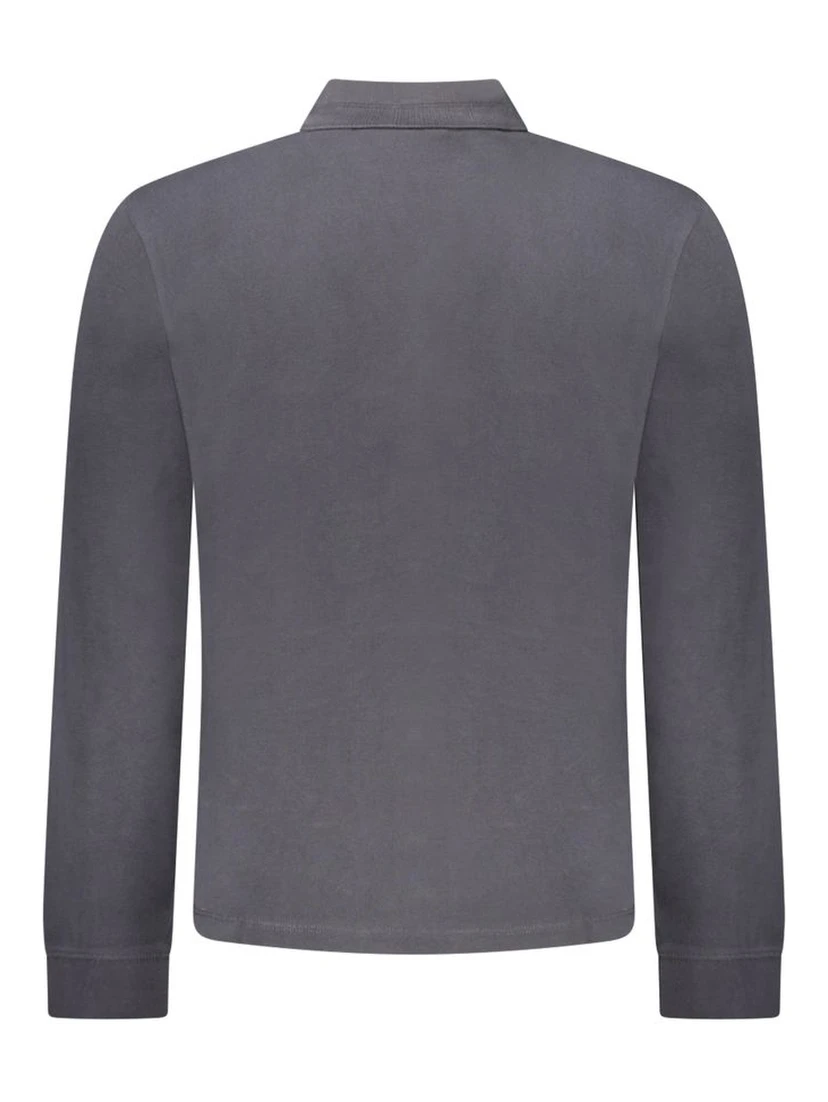 Black Cotton Men Polo Shirt