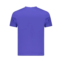 Blue Cotton Men T-Shirt