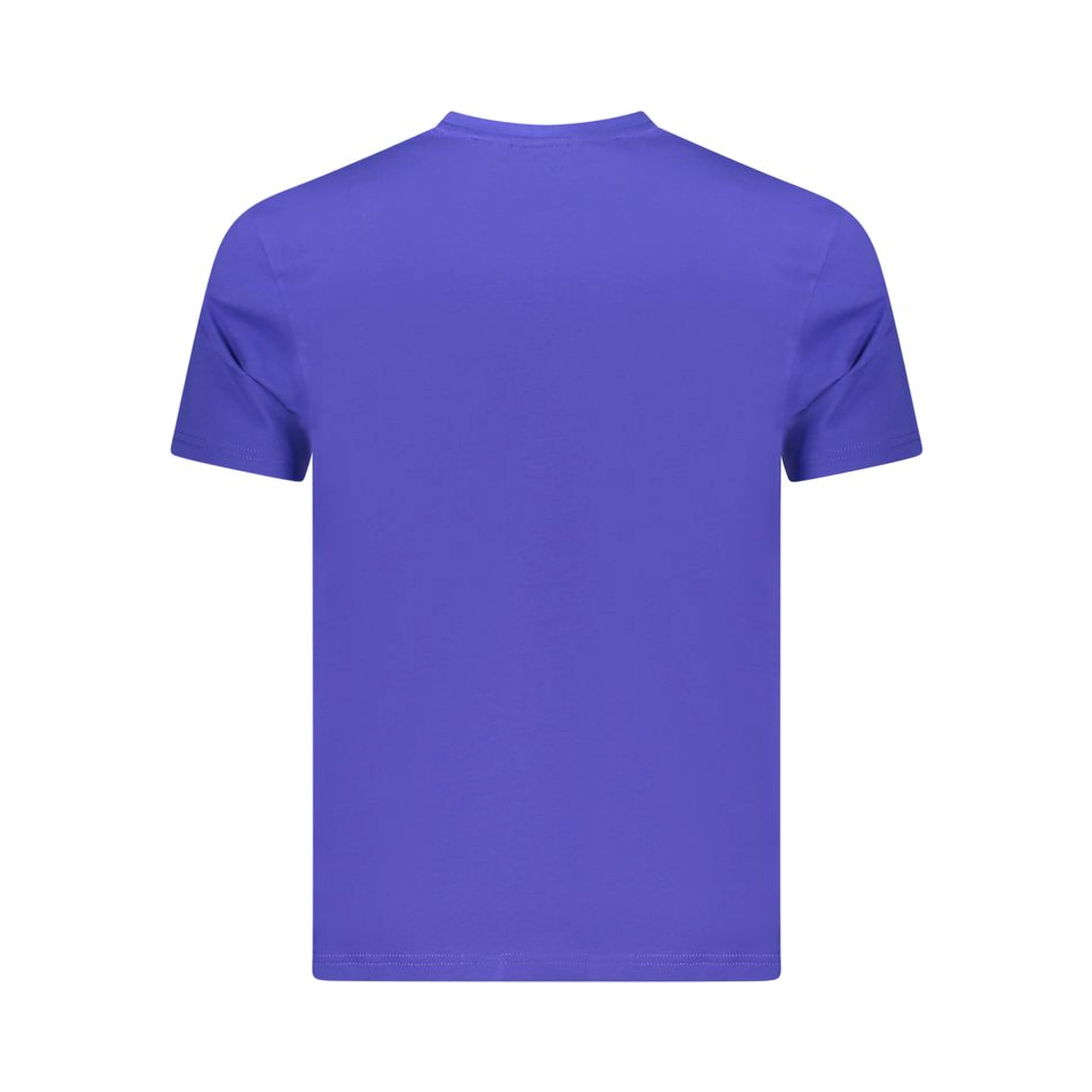 Blue Cotton Men T-Shirt