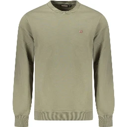 Green Cotton Men Sweater