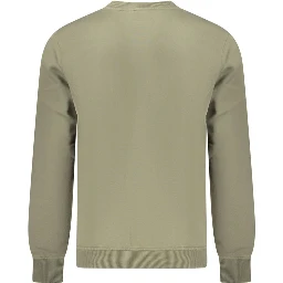Green Cotton Men Sweater