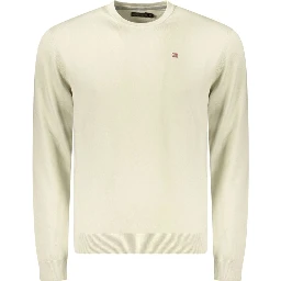 Beige Cotton Men Sweater