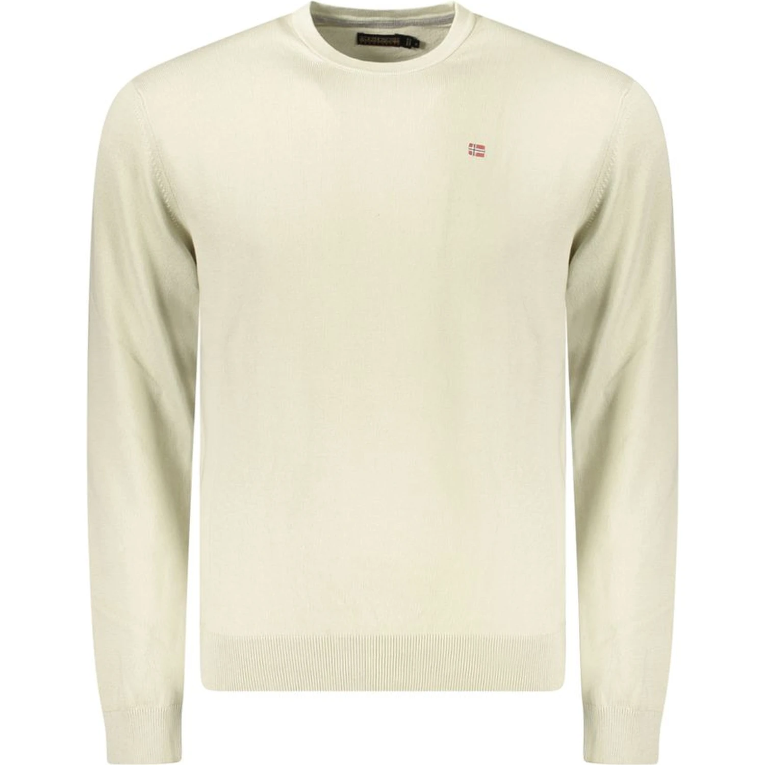 Beige Cotton Men Sweater