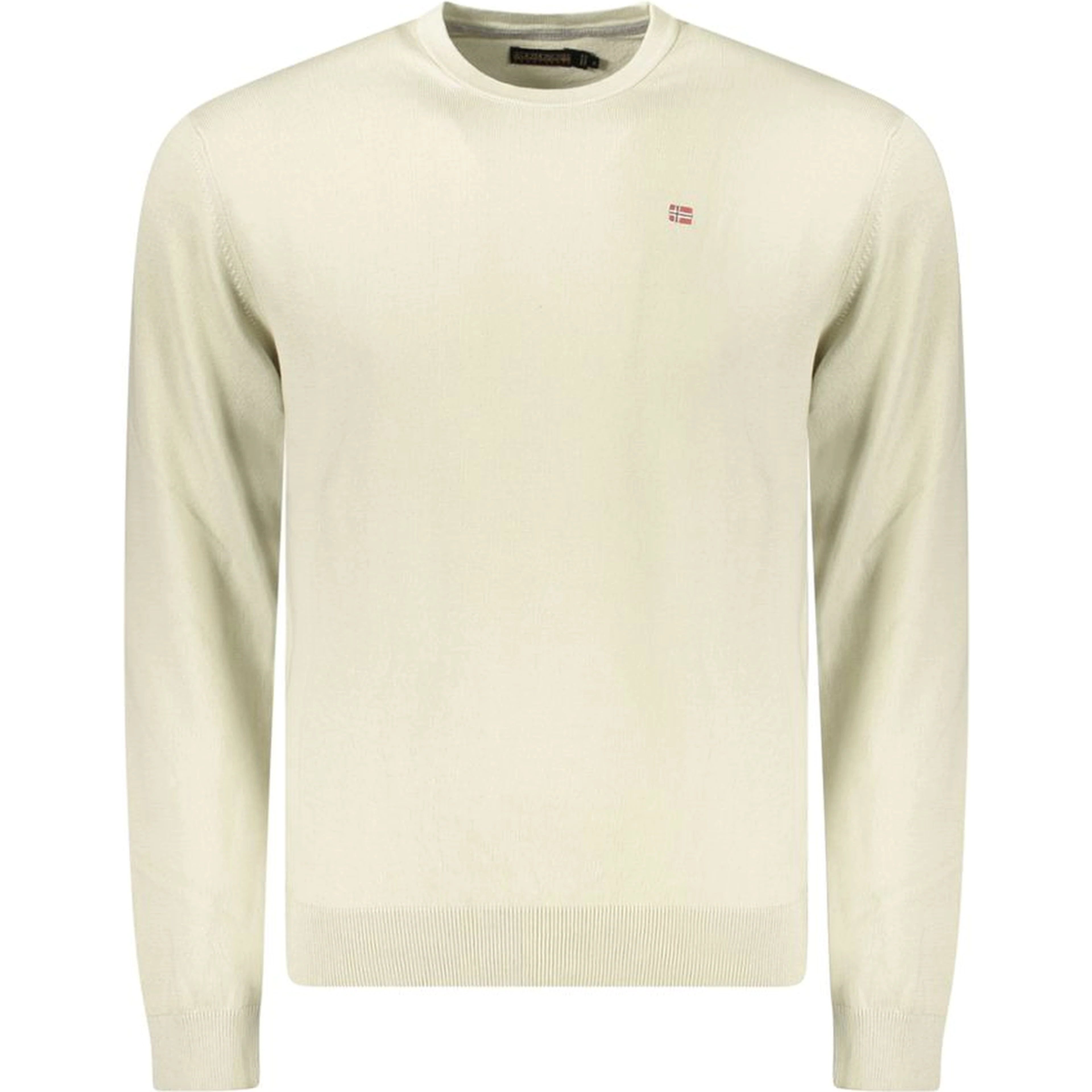 Beige Cotton Men Sweater