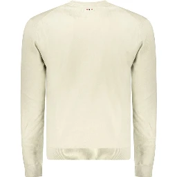 Beige Cotton Men Sweater