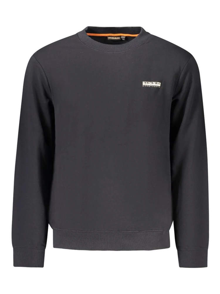 Black Cotton Men Sweater