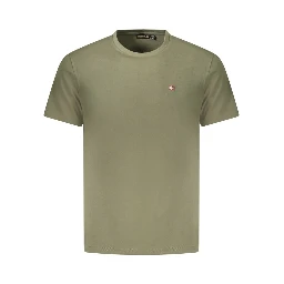 Green Cotton Men T-Shirt