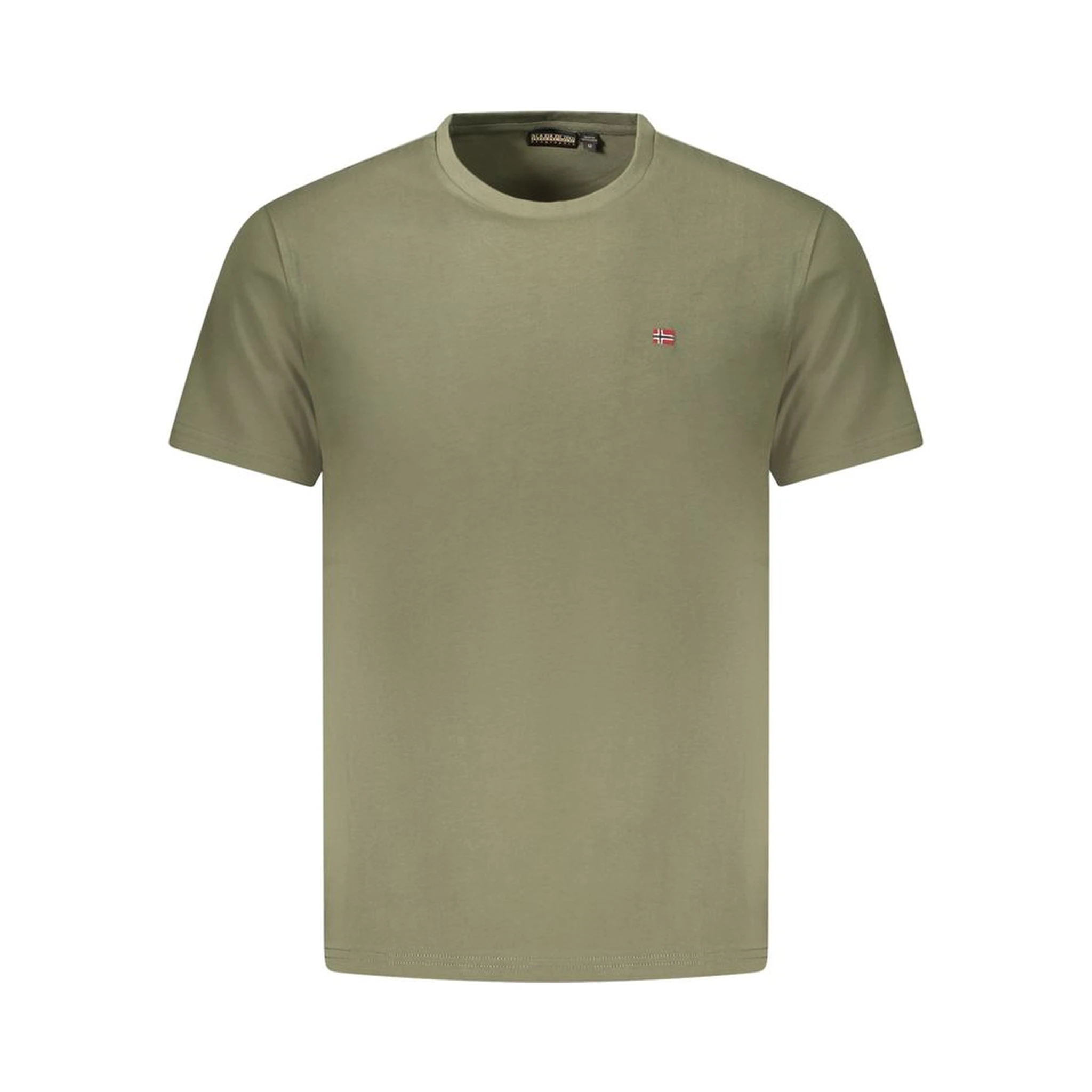Green Cotton Men T-Shirt