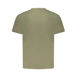 Green Cotton Men T-Shirt