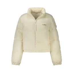 White Polyester Women Jacket