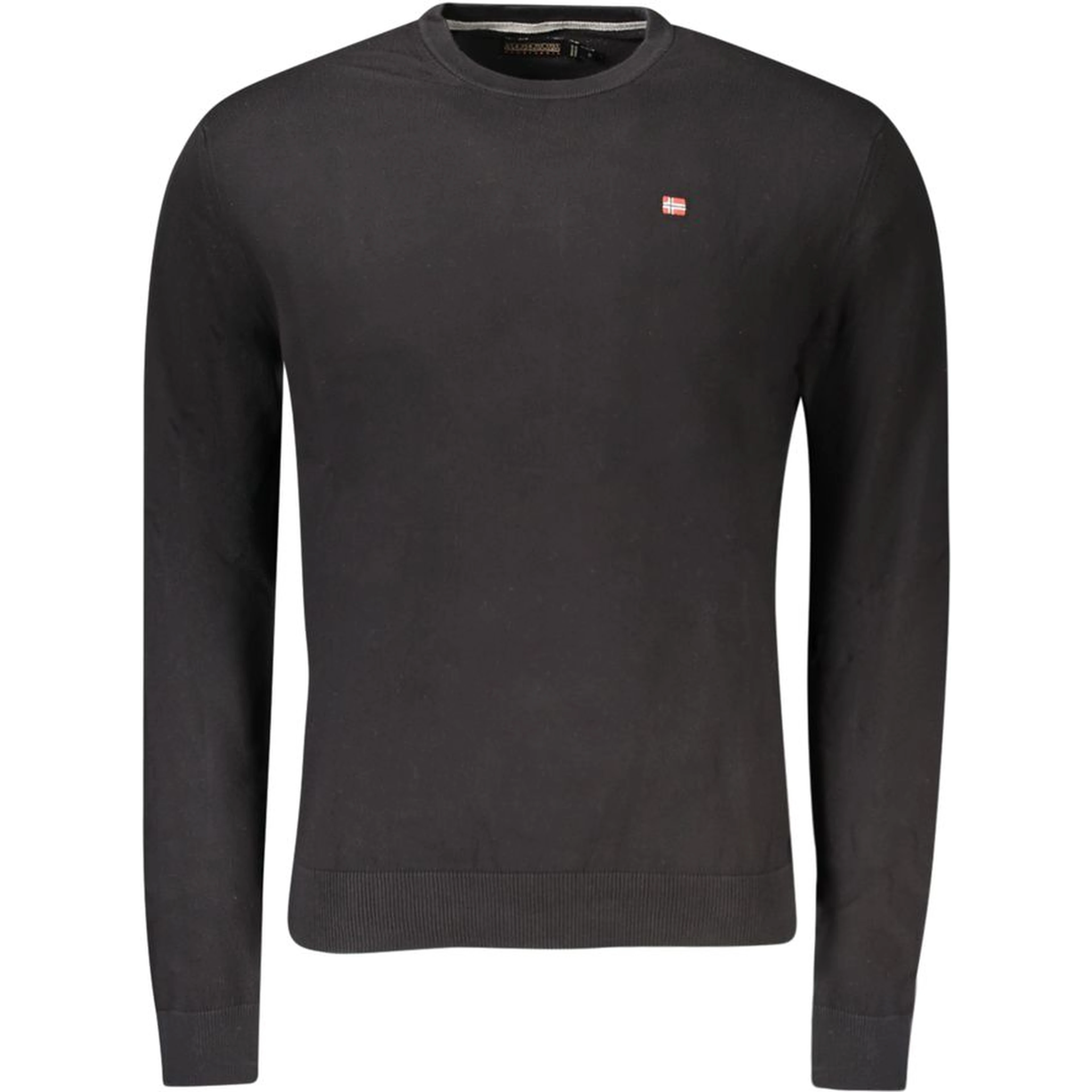 Black Cotton Men Sweater
