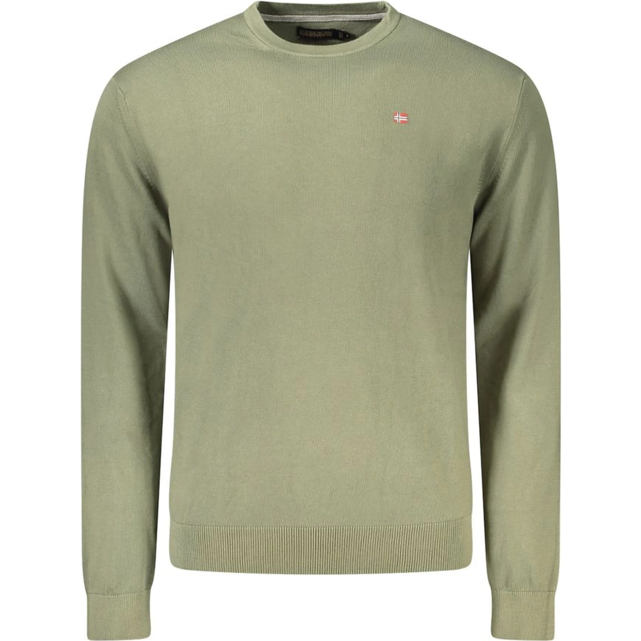 Green Cotton Men Sweater