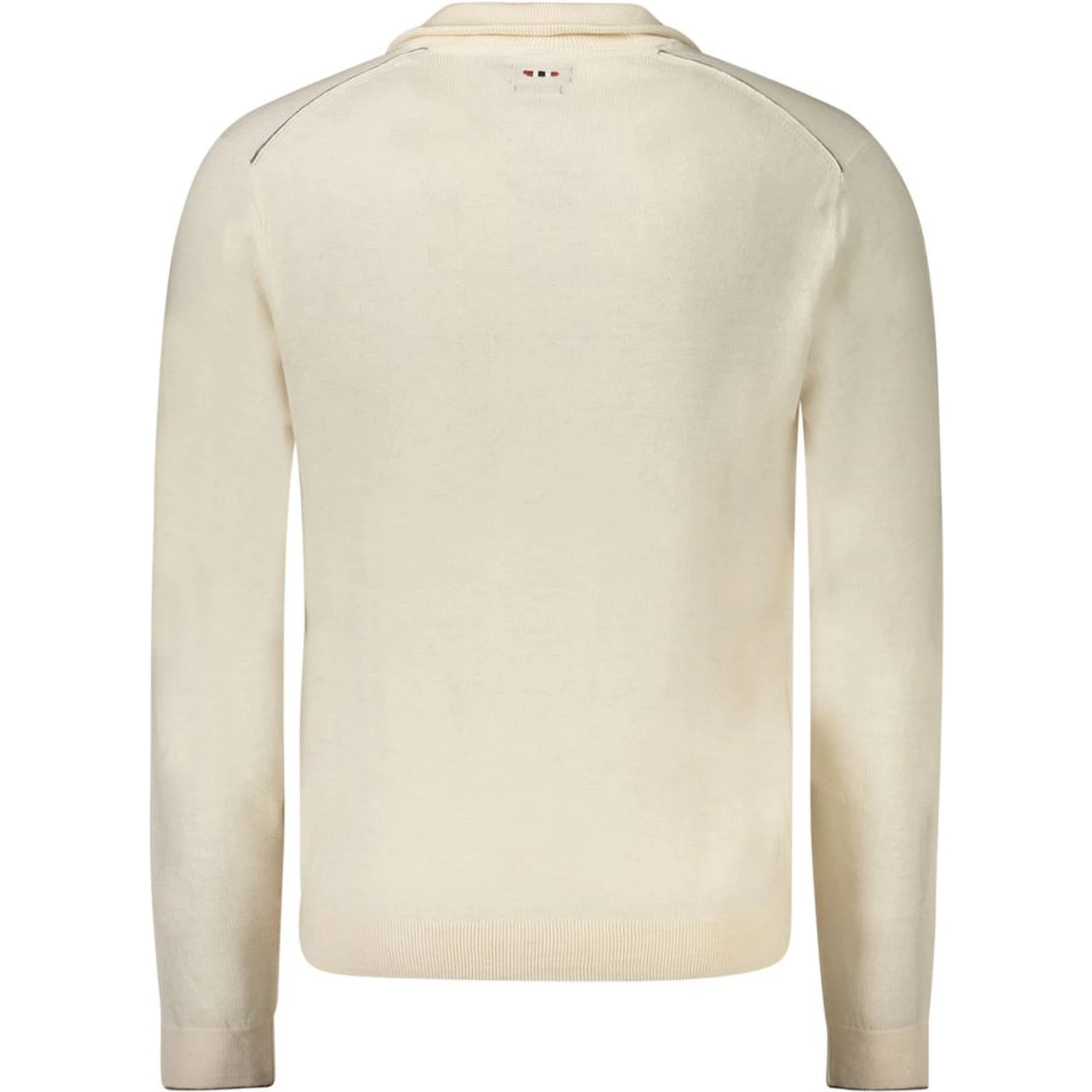 White Wool Men Sweater