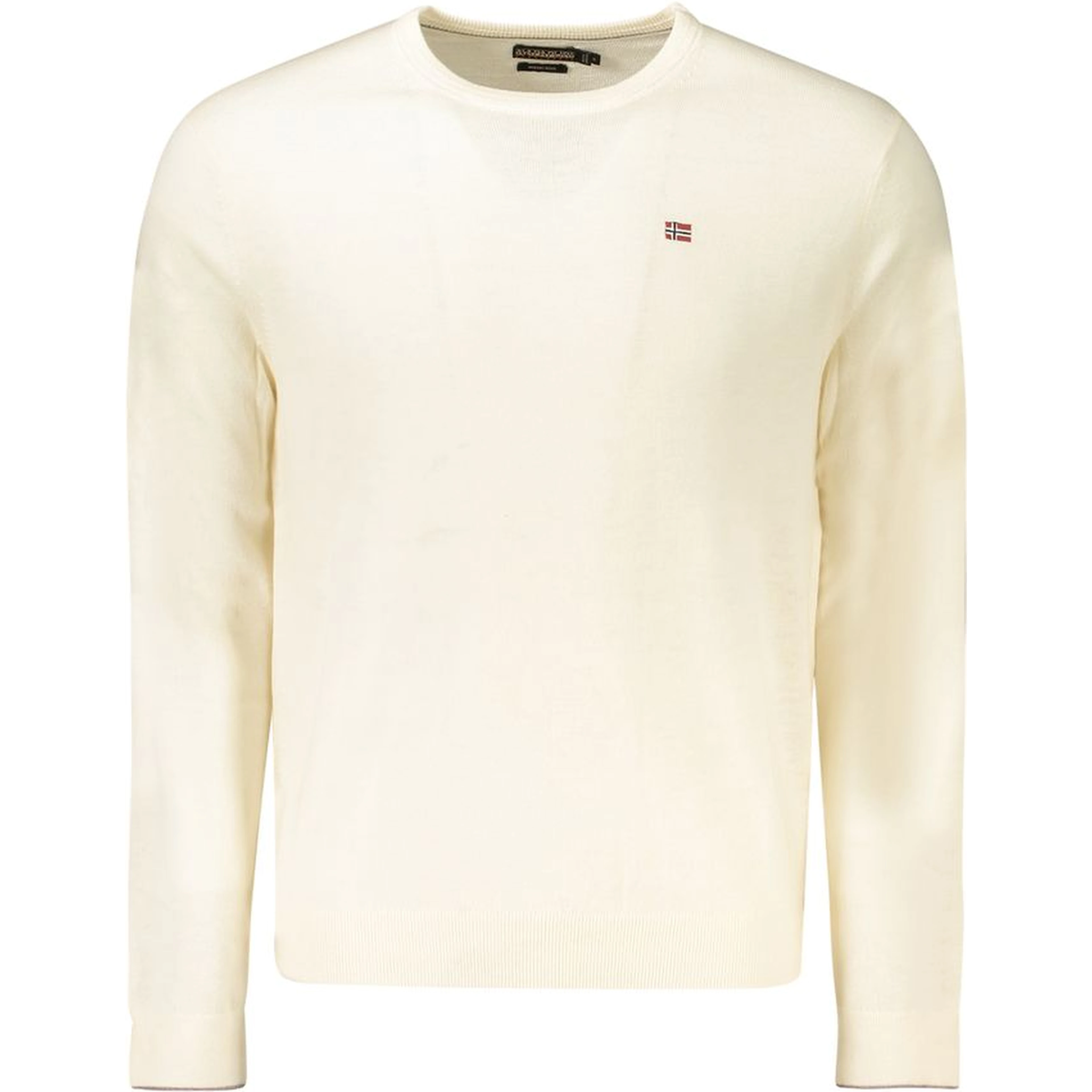 White Wool Men Sweater