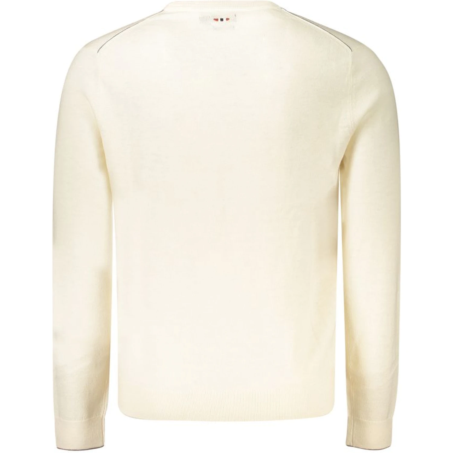 White Wool Men Sweater