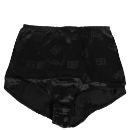 Black Silk Stretch High Waist Girdle Underwear