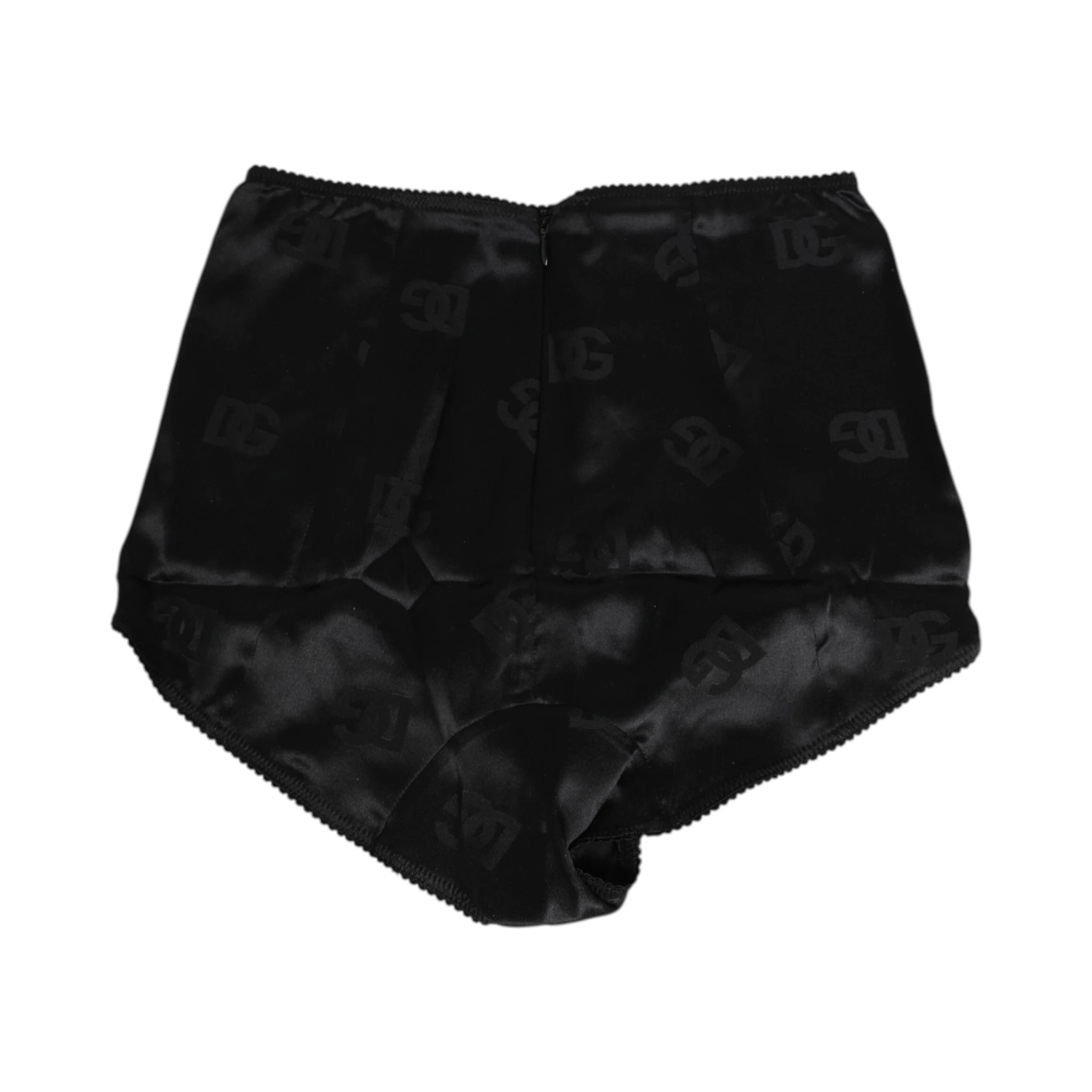 Black Silk Stretch High Waist Girdle Underwear