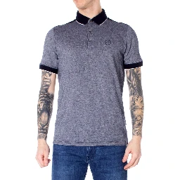 Blue Cotton Polo Shirt