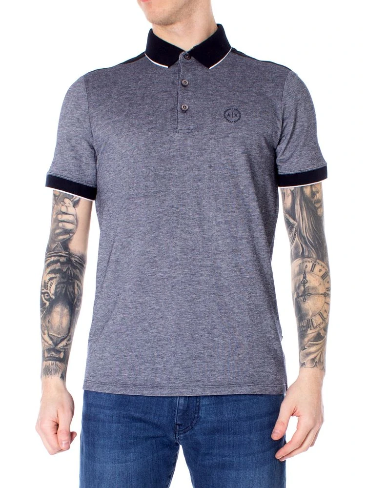 Blue Cotton Polo Shirt