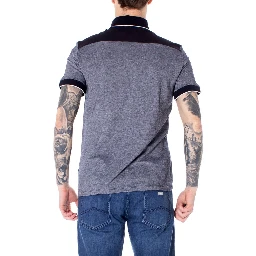 Blue Cotton Polo Shirt