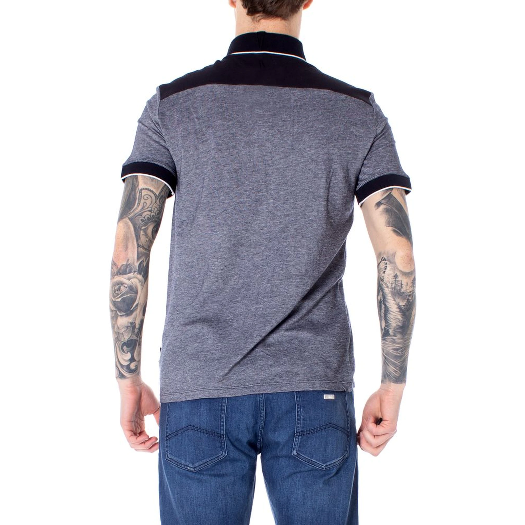 Blue Cotton Polo Shirt