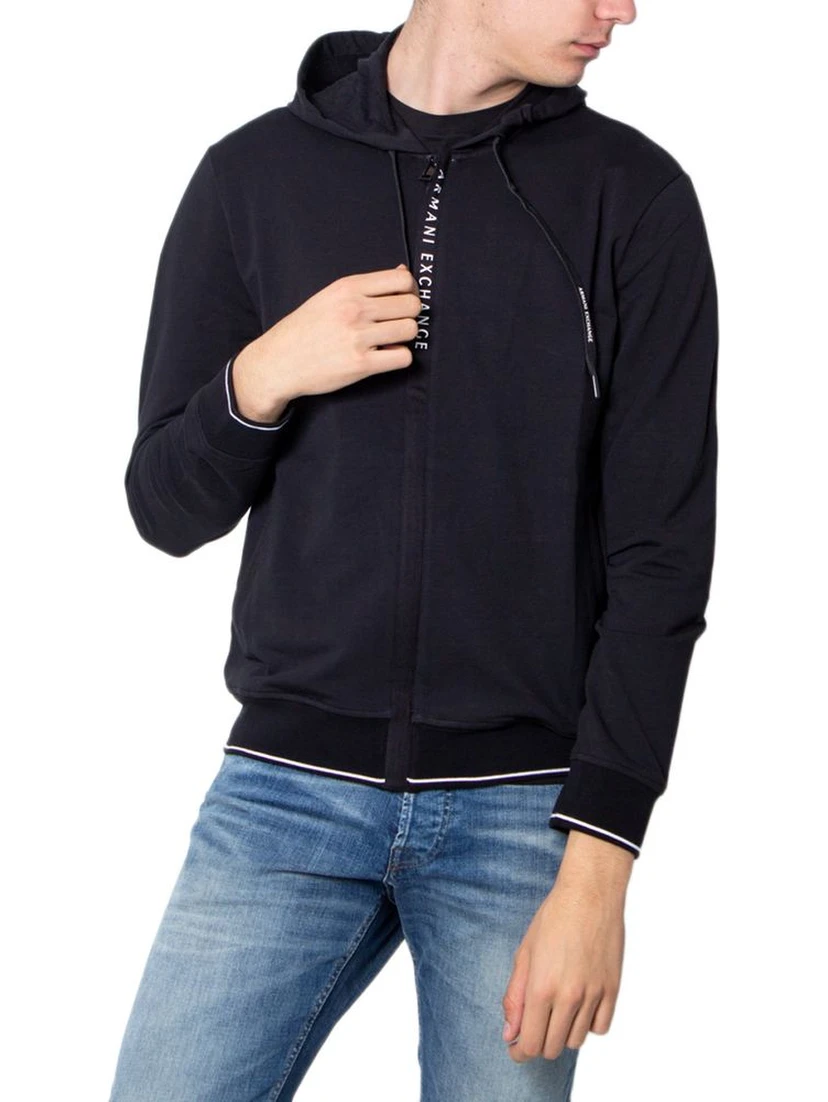 Black Cotton Hoodie