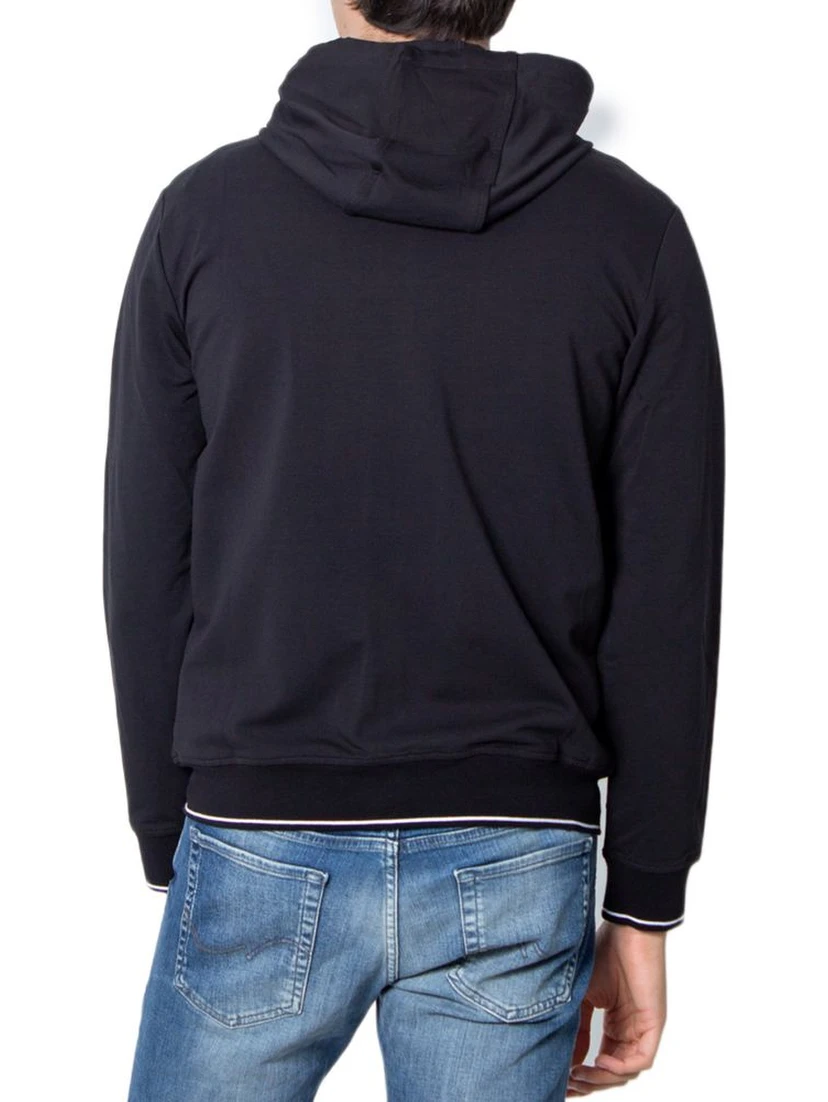 Black Cotton Hoodie