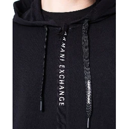 Black Cotton Hoodie