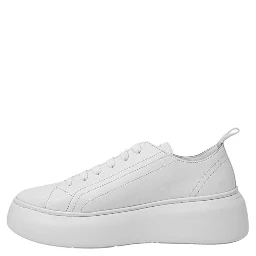 White Leather Platform Sneakers