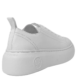 White Leather Platform Sneakers