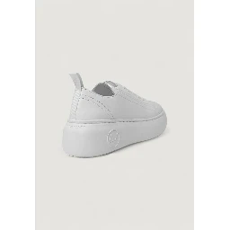 White Leather Platform Sneakers